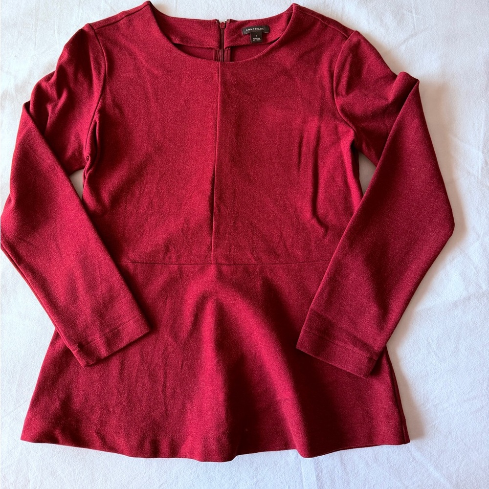 Ann Taylor Rich Red Knit Top